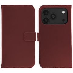 Selencia Cover a libro in vera pelle Apple iPhone 18 Pro / 17 Pro - Burgundy