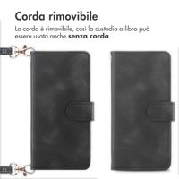 imoshion Cover a libro con Cordino Apple iPhone 12 (Pro) - Nero