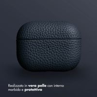 Accezz Cover in vera pelle  Apple AirPods Pro 2 - Blu scuro