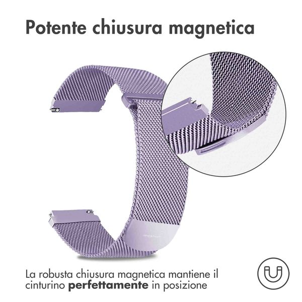 imoshion Cinturino milanese magnetico  - Attacco universale 20 mm - Taglia M - Viola