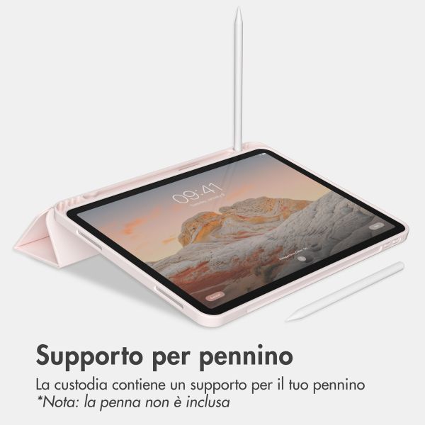 Accezz Cover a libro in silicone Smart Apple iPad Air 13 pollici (2026) M4 / (2025) M3 / (2024) M2 - Rosa