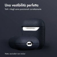Accezz Cover in vera pelle  Apple Airpods 1 / 2 - Blu scuro