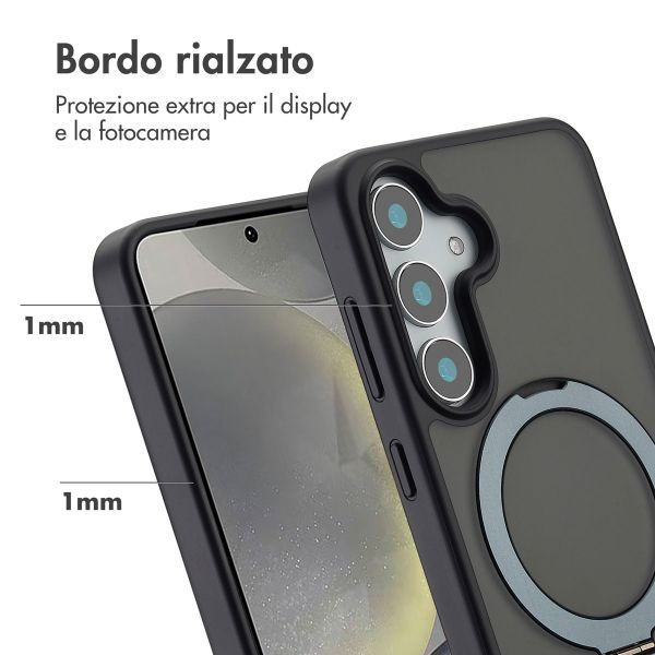 Accezz Cover con anello e supporto con MagSafe Samsung Galaxy S25 - Nero
