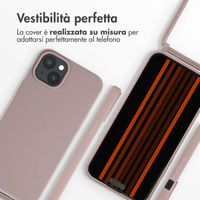 imoshion Cover in Silicone con Cordino Apple iPhone 15 Plus - Sand Pink