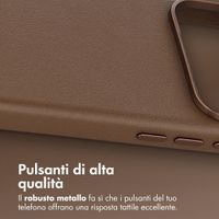 Accezz Cover in Pelle con MagSafe Apple iPhone 18 Pro / 17 Pro - Marrone caffè