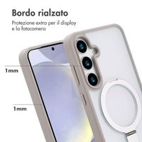 Accezz Cover con anello e supporto con MagSafe Samsung Galaxy S24 Plus - Grigio