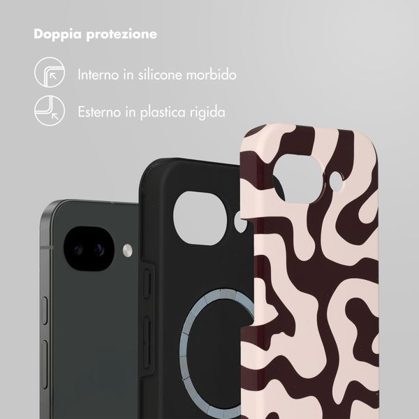Selencia Cover posteriore Vivid con MagSafe Google Pixel 10a - Art Wave Black