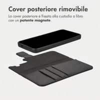imoshion Cover a libro di lusso 2-in-1 rimovibile Samsung Galaxy S25 FE - Nero