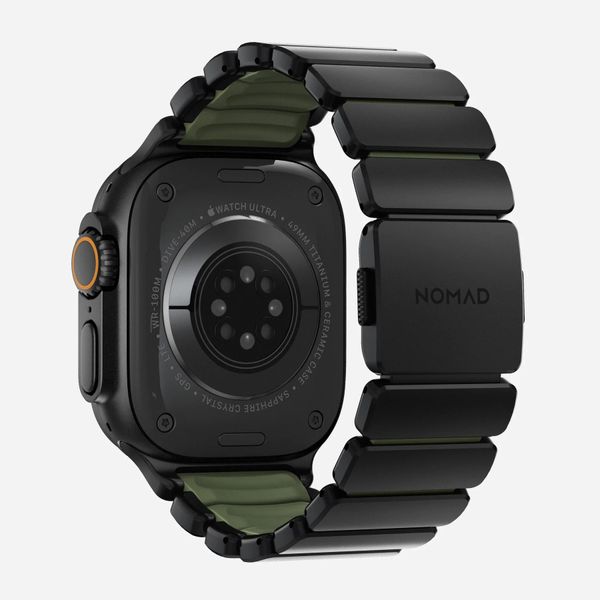 Nomad Cinturino Stratos Apple Watch | 44/45/46/49 mm - Forest Green / Black Titanium