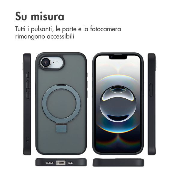 Accezz Cover con anello e supporto con MagSafe Apple iPhone 17e / 16e - Nero