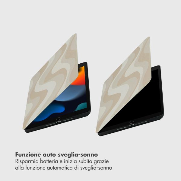 Selencia Cover per tablet Vivid Apple iPad 9 (2021) 10.2 pollici / iPad 8 (2020) 10.2 pollici / iPad 7 (2019) 10.2 pollici - Desert Waves Beige