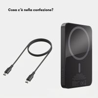 Selencia Vivid Powerbank 5.000 mAh - MagSafe e Qi - Nero / Vintage Peony