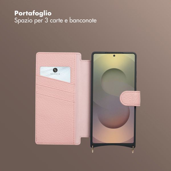 Selencia Cover Riva con MagSafe e cordino Samsung Galaxy S25 Ultra - Old Pink
