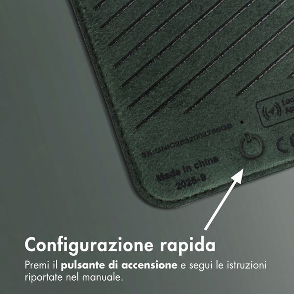 Accezz Portacarte in pelle magnetico - Compatibile con Apple Find My - Cedar Green