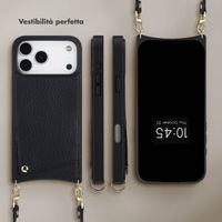 Selencia Cover per telefono Nova con cordino e portacarte Apple iPhone 17 Pro Max - Nero