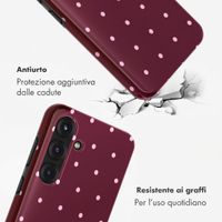 Selencia Cover Posteriore Vivid Samsung Galaxy S25 - Happy Dots Burgundy