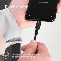 Accezz Caricatore da parete con cavo da USB-C a USB - Caricatore - 20 Watt - 1 metro - Nero