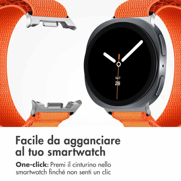 imoshion Cinturino in nylon Alpine Samsung Galaxy Watch 8 (40/44mm) / Classic (46mm) - Arancio
