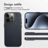 Accezz Cover in Pelle con MagSafe Apple iPhone 15 Pro - Onyx Black