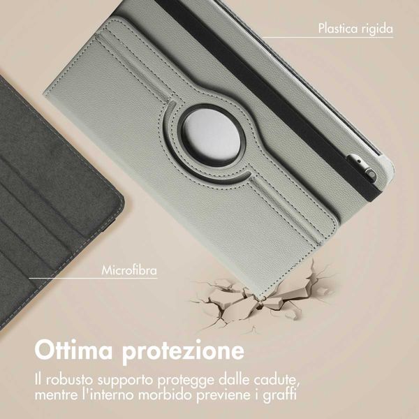 imoshion Cover Girevole a 360° Apple iPad 11 (2025) 11 pollici A16 / iPad 10 (2022) 10.9 pollici - Grigio