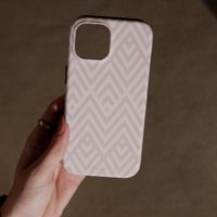 Selencia Cover posteriore Vivid con MagSafe Apple iPhone 15 - Beige Zigzag