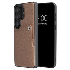 Selencia Cover posteriore Riva con portacarte Samsung Galaxy S26 Ultra - Mocha Brown