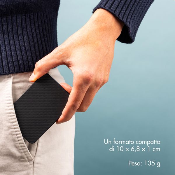 Accezz Kevlar Powerbank 5.000 mAh - MagSafe e Qi - Nero