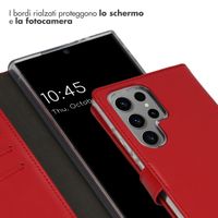 Selencia Cover a libro in vera pelle Samsung Galaxy S24 Ultra - Rosso