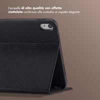 Selencia Cover Riva Apple iPad 11 (2025) 11 pollici A16 / iPad 10 (2022) 10.9 pollici - Nero