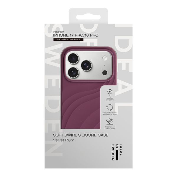 iDeal of Sweden Custodia Soft Swirl Silicone MagSafe Apple iPhone 17 Pro - Velvet Plum