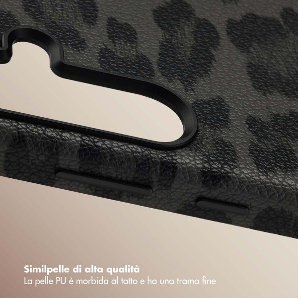 Selencia Cover Sabi Stampa pantera con MagSafe Samsung Galaxy S25 - Midnight Black
