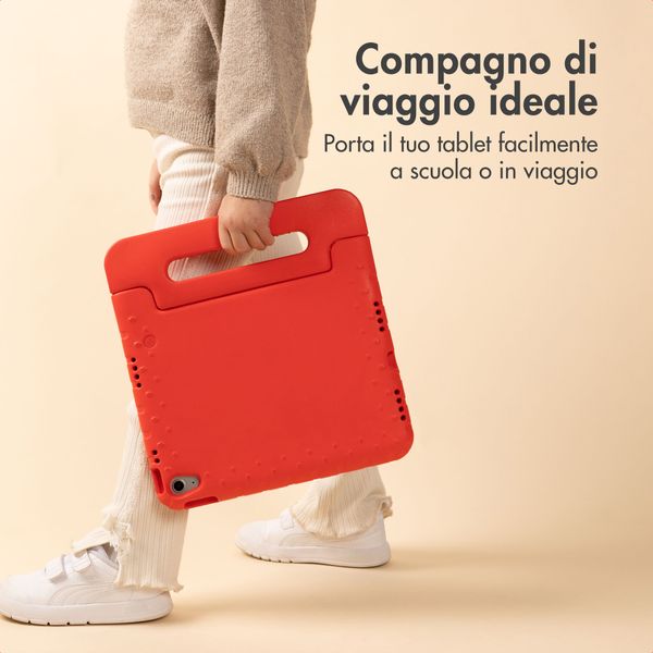 imoshion Cover Antishoc Speciale Bambini con Manico iPad 10.2 (2019 / 2020 / 2021) - Rosso