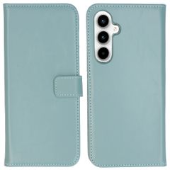 Selencia Cover a libro in vera pelle Samsung Galaxy A55 - Air Blue