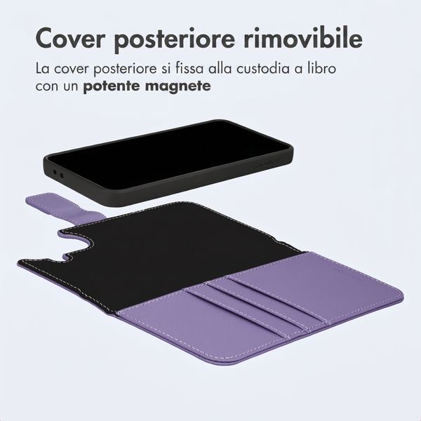 imoshion Cover a libro di lusso 2-in-1 rimovibile Samsung Galaxy A37 (5G) - Viola