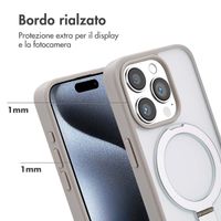 Accezz Cover con anello e supporto con MagSafe Apple iPhone 15 Pro - Grigio