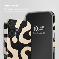 Selencia Cover posteriore Vivid con MagSafe Apple iPhone 17 - Art Wave Black