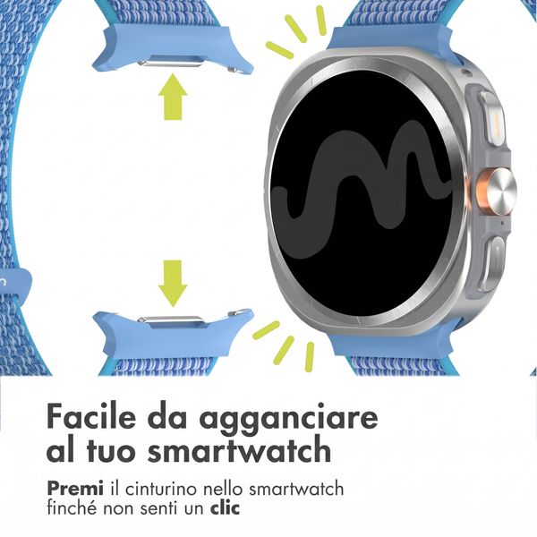 imoshion Cinturino in nylon Samsung Galaxy Watch Ultra (2024/2025) - Marine Blue