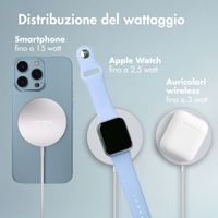 Accezz Caricatore wireless USB-C - Caricatore wireless MagSafe - 1 metro - Bianco