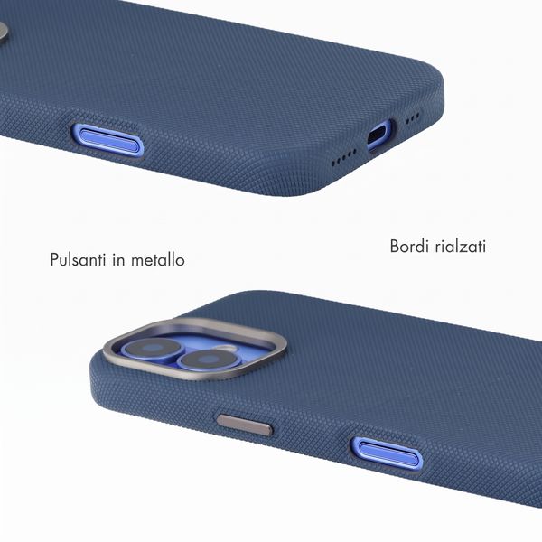 Accezz Cover Mesh con MagSafe Apple iPhone 16 - Blu scuro
