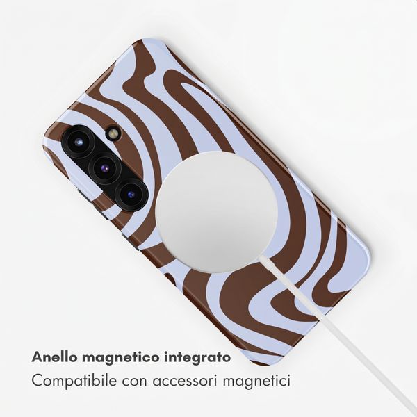 Selencia Cover posteriore Vivid con MagSafe Samsung Galaxy S25 - Dream Swirl Chocolate