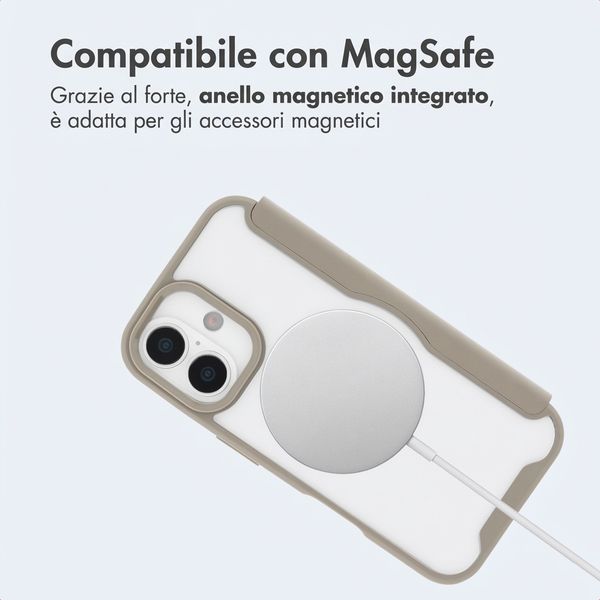 imoshion Bookcase trasparente con MagSafe Apple iPhone 16 - Beige