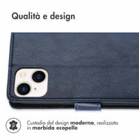 imoshion Cover a libro di Lusso Apple iPhone 14 / 13 - Blu scuro