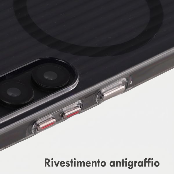 Accezz Cover Lite con MagSafe | Fluted | Samsung Galaxy S25 - Nero