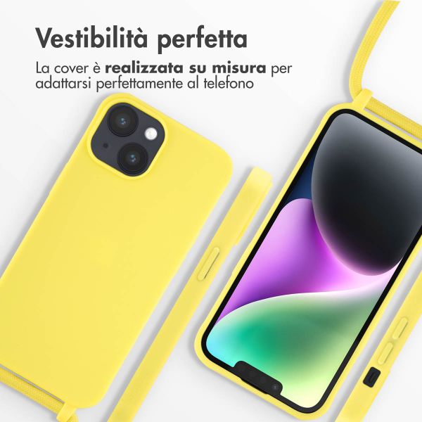 imoshion Cover in Silicone con Cordino Apple iPhone 14 - Giallo