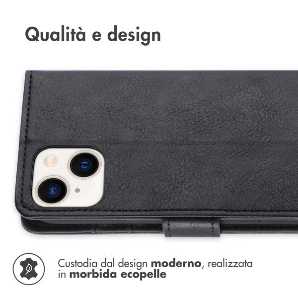 imoshion Cover a libro di Lusso Apple iPhone 15 - Nero