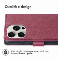 imoshion Cover a libro di Lusso Apple iPhone 16 Pro - Bordeaux