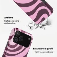 Selencia Cover posteriore Vivid con MagSafe Apple iPhone 18 Pro / 17 Pro - Wavy Swirl Pink Plum