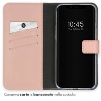Selencia Cover a libro in vera pelle Apple iPhone 15 Plus - Dusty Pink