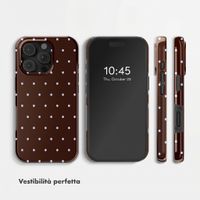 Selencia Cover Posteriore Vivid Apple iPhone 16 Pro - Happy Dots Chocolate