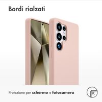 Accezz Cover in silicone liquido con MagSafe Samsung Galaxy S25 Ultra - Rosa